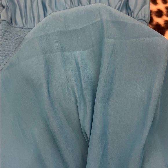 Ramy Brook Audrey Smocked Midi Dress Turquoise Small - Picture 14 of 15